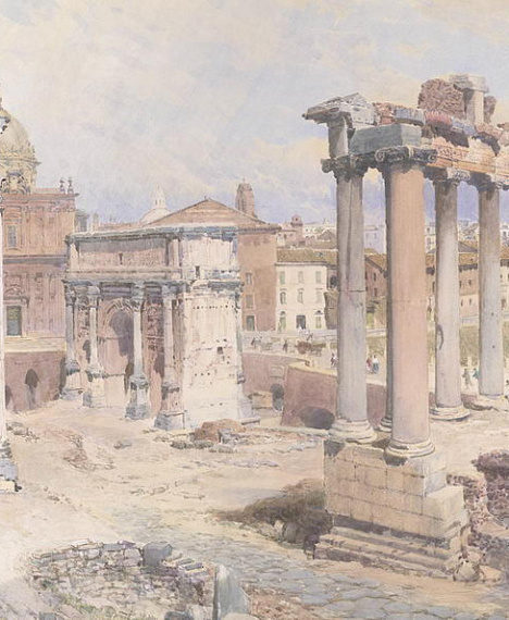 Эдвард Притчетт (ок. 1828-1864). Римский форум и арка Септимия Севера. сер. XIX в.