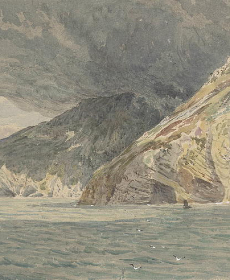 Уолтер Фрайер Стокс (1842-1915). Скалистый берег. посл. треть. XIX в.