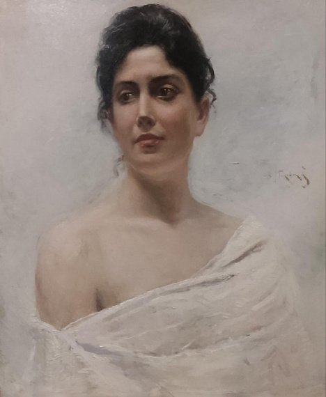 Женский портрет. Маковский А.В. 1891 г. Калужский музей изобразительных искусств.