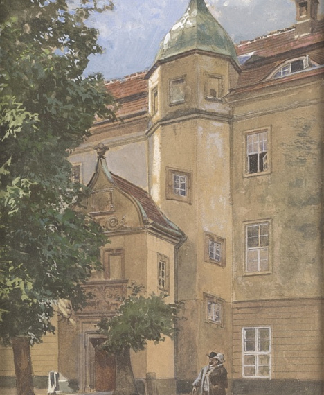 Неизвестный немецкий художник. Охотничий замок Грюнвальд. Германия. 1887 г.