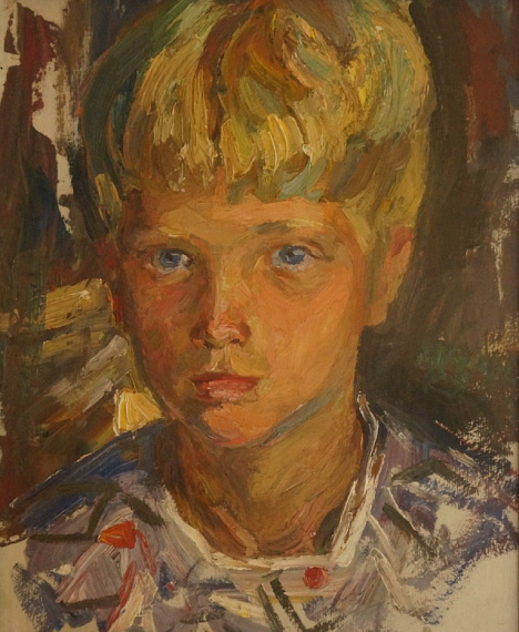 Портрет Юры. 1967 г. Картон, масло. 43,5 х 35 см