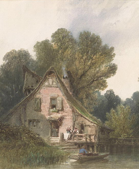 Пол Марни (1829-1914). Дом возле пруда. сер. XIX в.